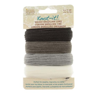 Sznurek Knot-it poliestrowy woskowany 1mm DAY AND NIGHT (mix-55m)