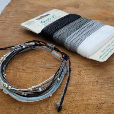 Sznurek Knot-it poliestrowy woskowany 1mm DAY AND NIGHT (mix-55m)