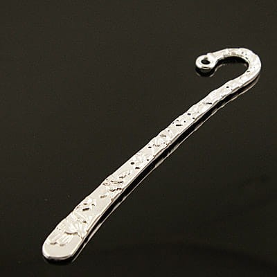 Zakładka do książki z metalu 80mmx16mm srebrna (1szt)