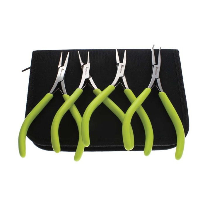 Zestaw szczypiec w etui BeadSmith seria Mirco-Fine limonkowe do biżuterii (1zestaw)