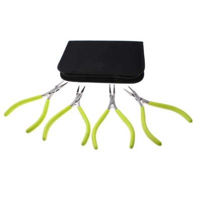 Zestaw szczypiec w etui BeadSmith seria Mirco-Fine limonkowe do biżuterii (1zestaw)