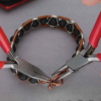 Zestaw szczypiec  do biżuterii w etui BeadSmith seria I Love Beads Serce czerwone