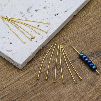 Szpilki gwoździe stal chirurgiczna pozłacana 35x0.7mm (10szt.)