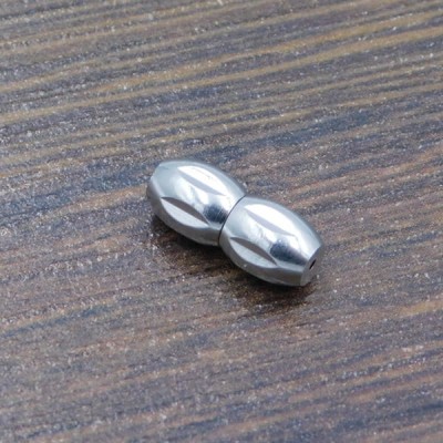 Zapięcie skręcane stal chirurgiczna 12x5mm ciemne srebrne (1szt.)