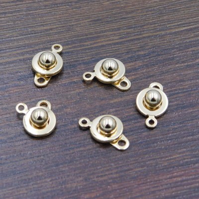 Zapięcie na wcisk stal nierdzewna 13x9mm złote (1szt.)