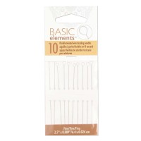 Igły skręcane 0.24mm do koralików, pereł BeadSmith (karnet 10 sztuk)