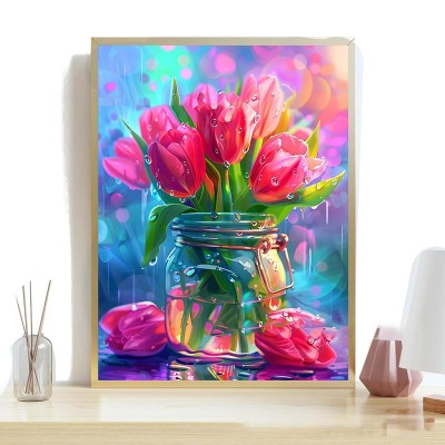TULIPANY HAFT DIAMENTOWY MOZAIKA 5D 30x40 HOBBY (1 zestaw)
