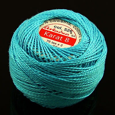Kordonek KARAT 76tex x2 turkusowy (1szt.-10g-65m)