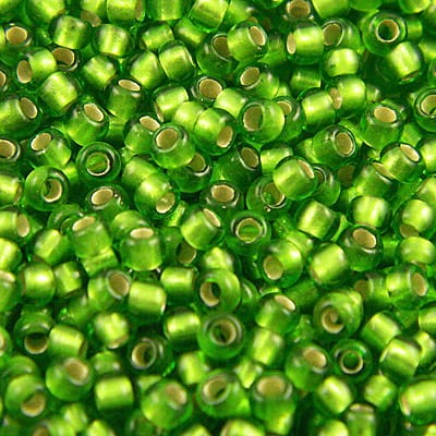 TOHO 11/0 Silver-Lined Frosted Peridot (1op)