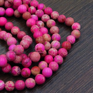 Jaspis cesarski różowy kulki 6mm (6szt.)