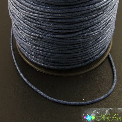 Sznurek bawełniany woskowany 2mm granatowy (3m)